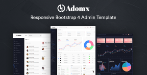 Adomx - 响应式 Bootstrap 4 后台模板 - v1.0.1-蟹程序