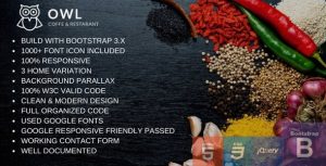 Owl Restaurant - 咖啡厅餐厅HTML模板-蟹程序
