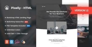 Pixeliy - 商业HTML着陆页面模板-蟹程序