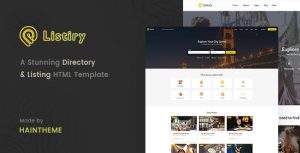 Listiry - 商家目录HTML模板-蟹程序