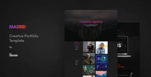 Madrid - 创意作品展示HTML模板-蟹程序