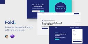 Fold - 软件APP应用程序HTML模板-蟹程序