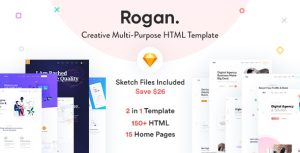 Rogan - 创意多用途HTML + RTL模板-蟹程序