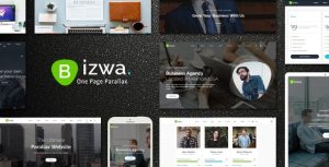 Bizwa - 极简单页视差网站HTML5模板-蟹程序
