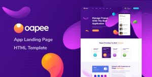 Oapee - App 应用着陆页网站HTML模板-蟹程序