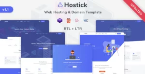 Hostick - Web主机服务器域名网站HTML5模板-蟹程序