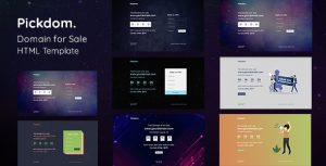 Pickdom - 网站域名销售网站HTML5模板-蟹程序