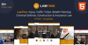 Law Firm - 律师事务所金融保险行业html5模板-蟹程序