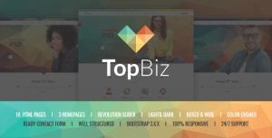 TopBiz - 响应式企业商务网站HTML5模板-蟹程序