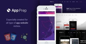 AppPrep - 创意程序应用APP着陆页HTML5网站模板-蟹程序