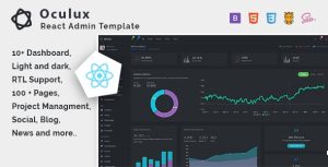 Oculux React - Admin 后台管理面板HTML5模板-蟹程序