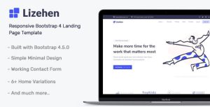 Lizehen - 多功能Bootstrap 4着陆页网站模板-蟹程序