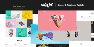 Wave - 自由职业个人作品展示HTML5网站模板-蟹程序