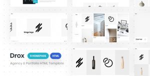 Drox - 作品展示机构工作室HTML5网站模板-蟹程序