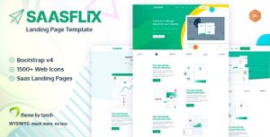 Saasflix - SaaS软件着陆页HTML网站模板-蟹程序