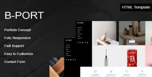 B-Port - 响应式作品展示网站HTML模板-蟹程序