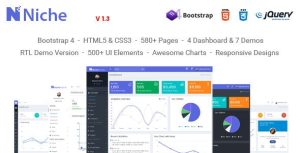 Niche - Bootstrap 4 强大后台管理面板模板-蟹程序