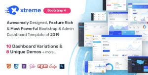 Xtreme Admin - 功能强大的Bootstrap 4仪表板模板 - v1.0.1-蟹程序