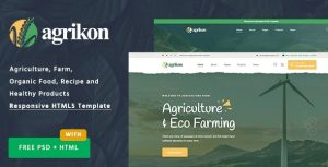 Agrikon - 农业农场有机食品畜牧业HTML模板-蟹程序