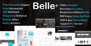 Belle - 企业公司单页网站HTML5模板-蟹程序