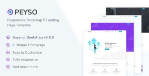 Peyso - Bootstrap 5 响应式着陆页网站模板-蟹程序