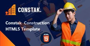 Constak – 建筑工程设计施工网站HTML5模板-蟹程序