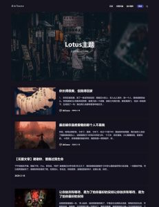 2021-05-03WordPress暗黑极客自媒体资讯博客主题Lotus1.1-蟹程序