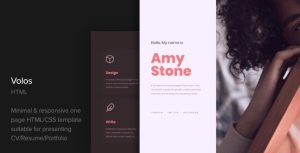 Volos - 简约个人简历HTML模板-蟹程序