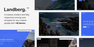 Landberg - 网站维护倒计时页面HTML5模板-蟹程序