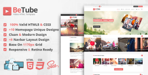 Betube - 视频HTML模板-蟹程序