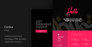 Cardea - 多彩作品展示单页HTML模板-蟹程序