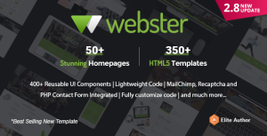 Webster - 响应式多用途HTML5企业网站模板 - v5.0.5-蟹程序