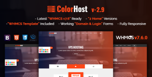 ColorHost - 响应式主机WHMCS模板 - v3.0-蟹程序