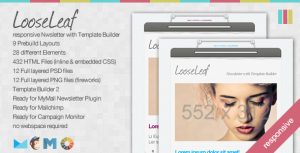 Loose Leaf - 自适应 电子邮件 HTML5 模板-蟹程序