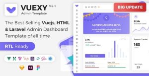 Vuexy - Vuejs/Laravel/React 后台管理仪表板HTML模板 - v9.6.1-蟹程序