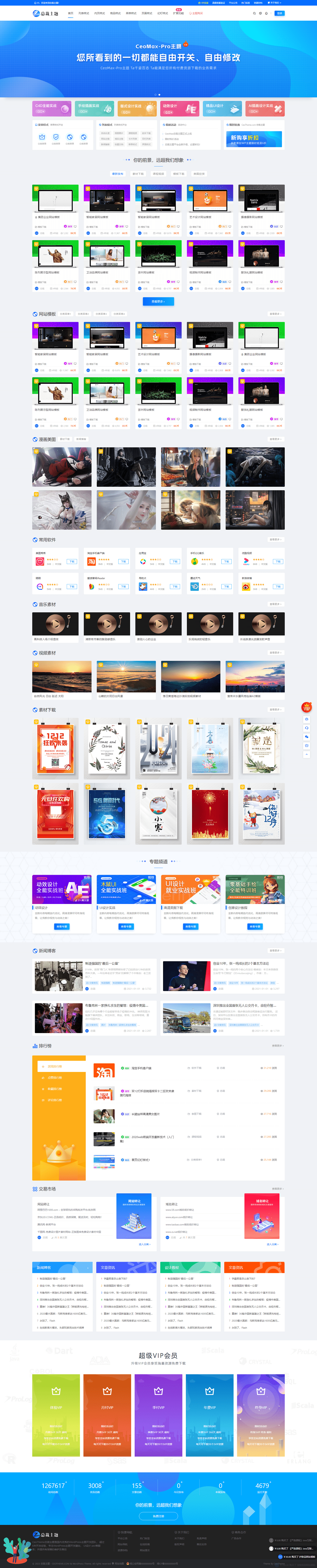 2024-08-28WordPress 资源展示型下载类主题 CeoMax-Pro_v7.6 开心版-蟹程序