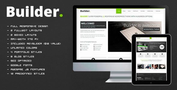 BUILDER v1.1 – 简约响应式HTML模板-蟹程序