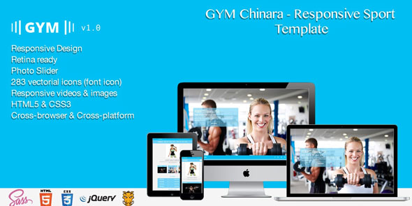 Gym Chinara – 体育运动HTML模板-蟹程序