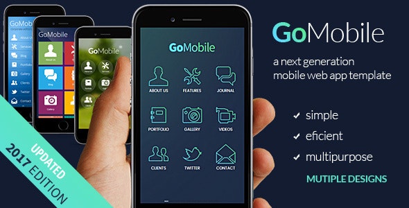 Go Mobile – 简约手机版 HTML 模板-蟹程序