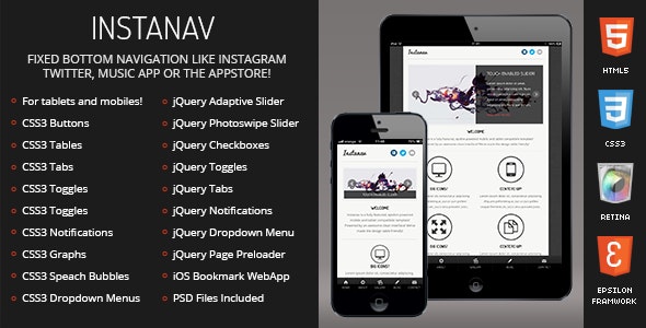 Instanav Mobile Template 手机版移动设备模板-蟹程序