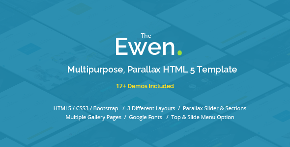 Ewen – 多用途视差HTML5模板-蟹程序