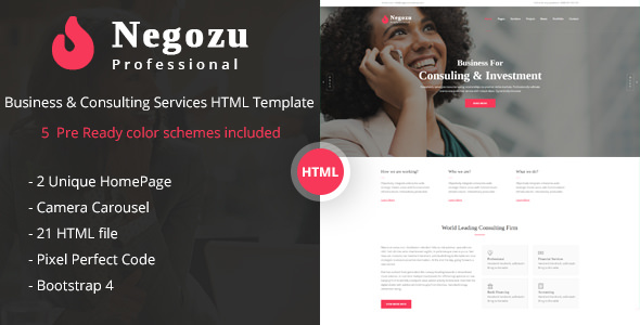 Negozi  – 商业咨询服务HTML模板-蟹程序