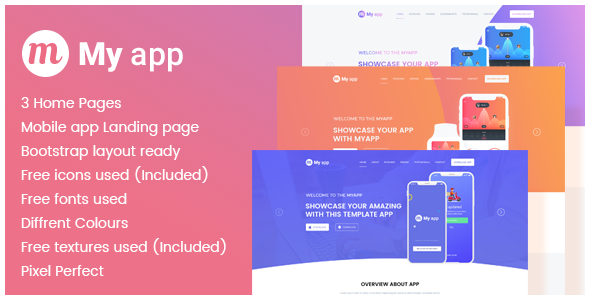 Myapp – App促销着陆页HTML模板-蟹程序