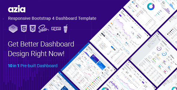 Azia – 响应式后台 Bootstrap 4 模板-蟹程序
