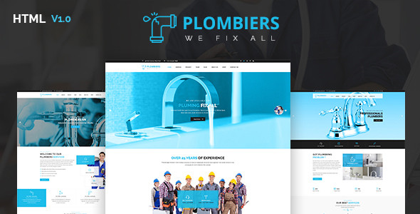 Plombiers – 水电维修服务HTML模板-蟹程序