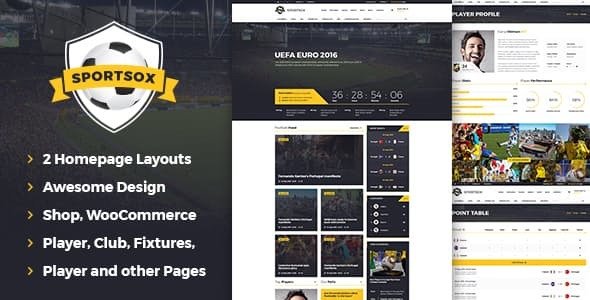 Sportsox – 运动员俱乐部HTML模板-蟹程序
