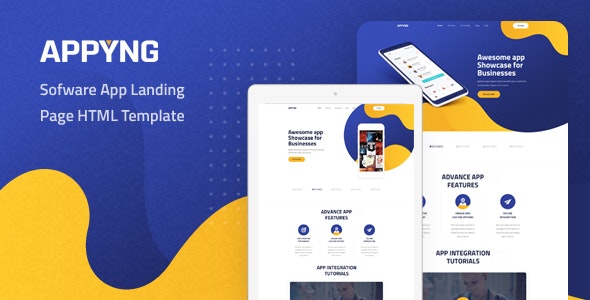 Appyng –  App着陆页HTML模板-蟹程序