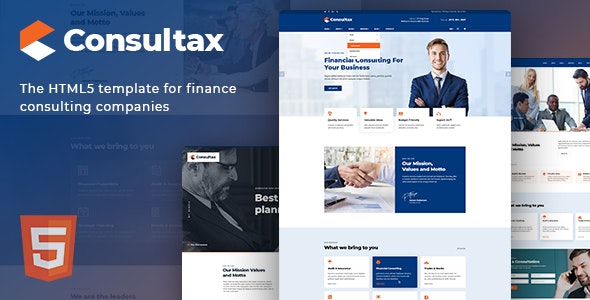 Consultax – 企业财务咨询HTML5模板-蟹程序