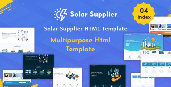 Solar Supplier – 太阳能能源企业网站HTML模板-蟹程序