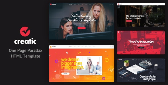 Creatic – 创意单页视差网站HTML模板-蟹程序